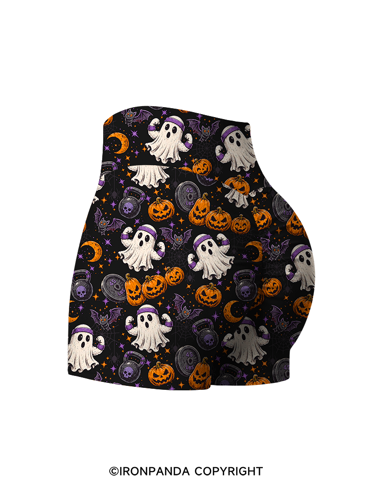 Creep It Lifting Halloween Printed Yoga Shorts