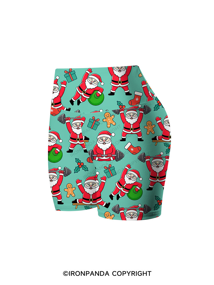 Santa Fitness Collection Printed Yoga Cycling Shorts