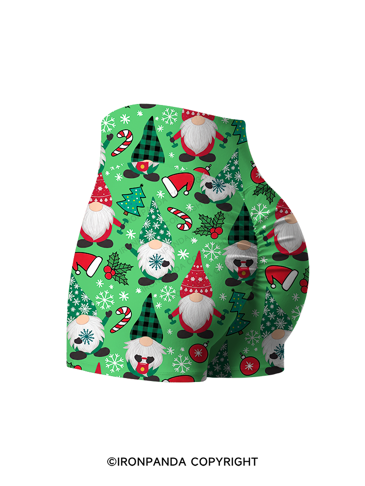 Sweating with my Gnomies Printed Yoga Shorts