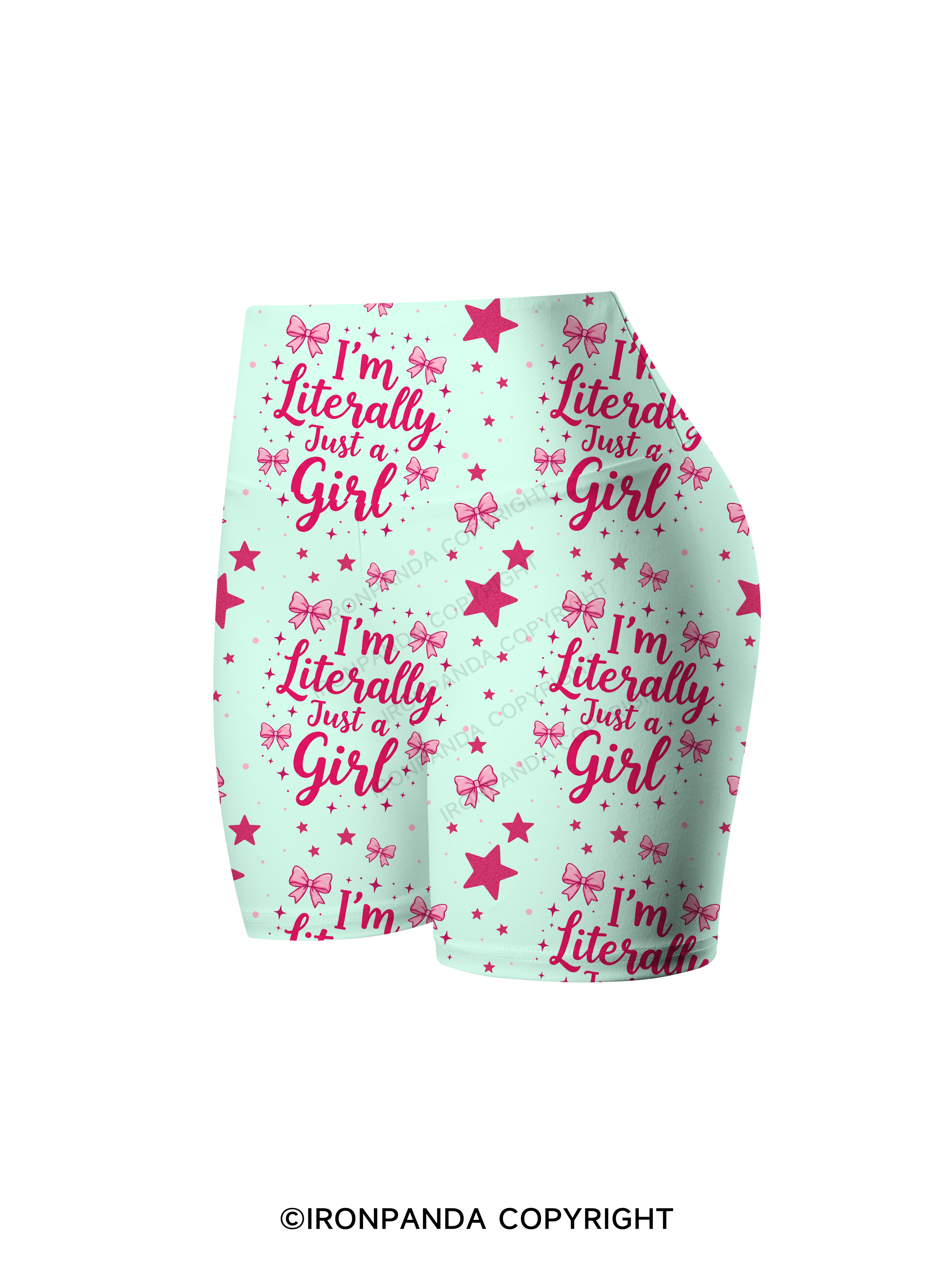 I'M LITERALLY JUST A GIRL GYM Printed Yoga Cycling Shorts
