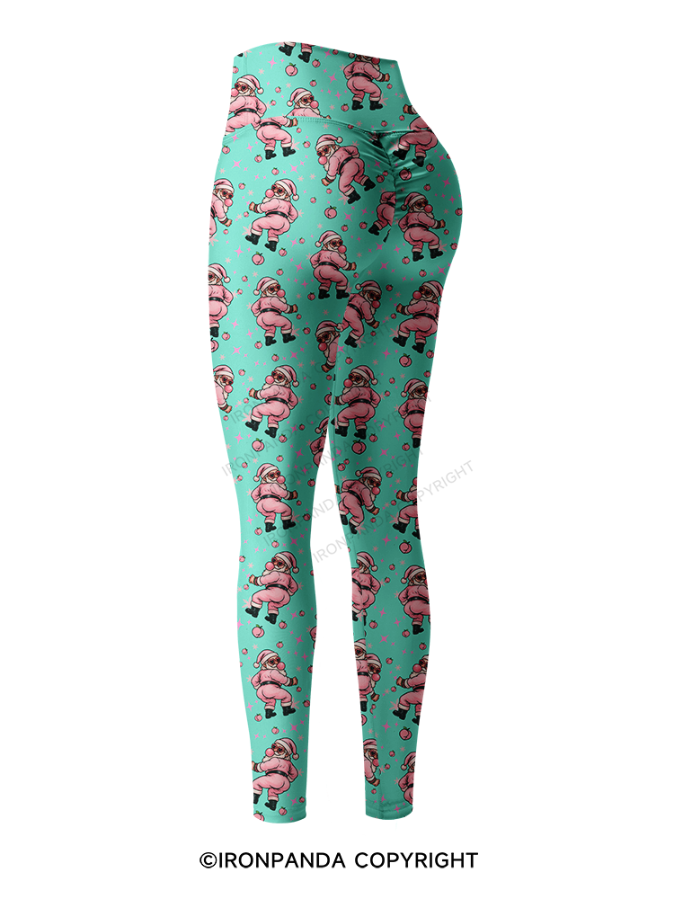 MERRY THICC-MAS Fitness Printed Yoga Pants