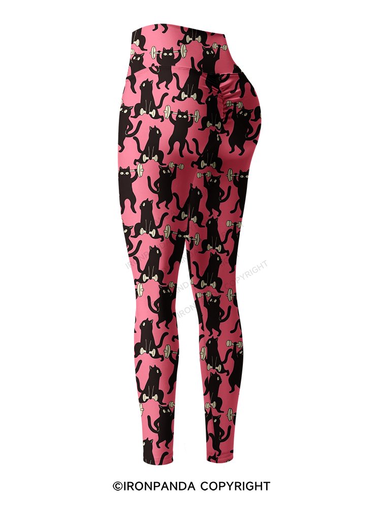 Funny Cat Gym Printed Yoga Pants