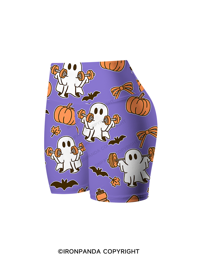 GHOST POWER TRAINING CAMP Printed Yoga Cycling Shorts