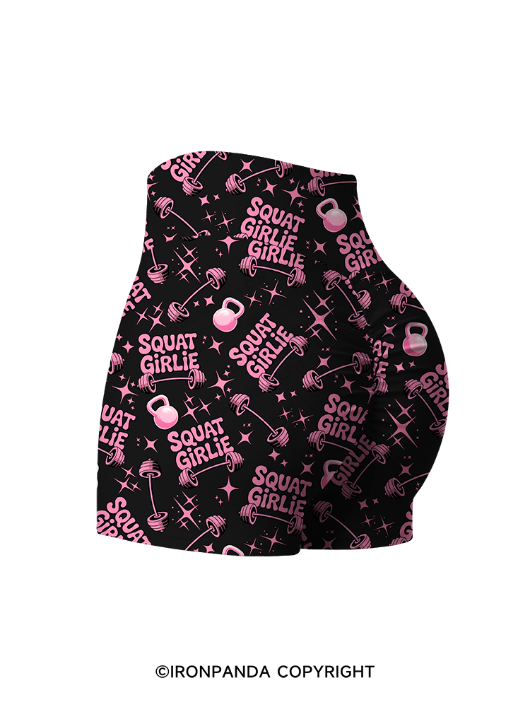 SQUAT GIRLIE Printed Yoga Shorts