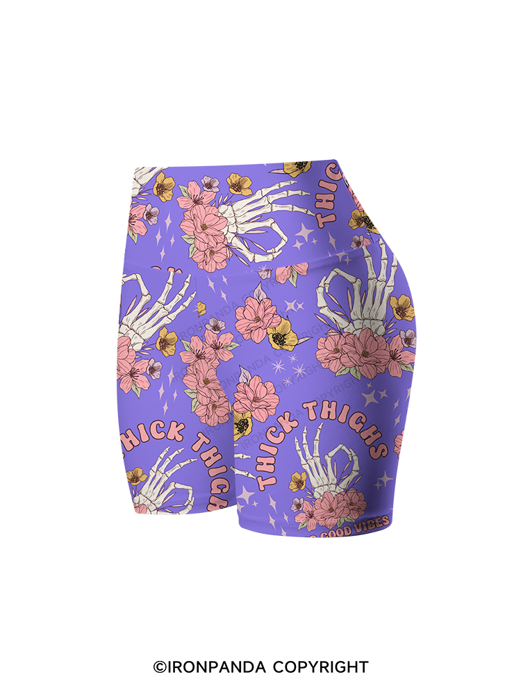 Funny Workout Printed Yoga Cycling Shorts