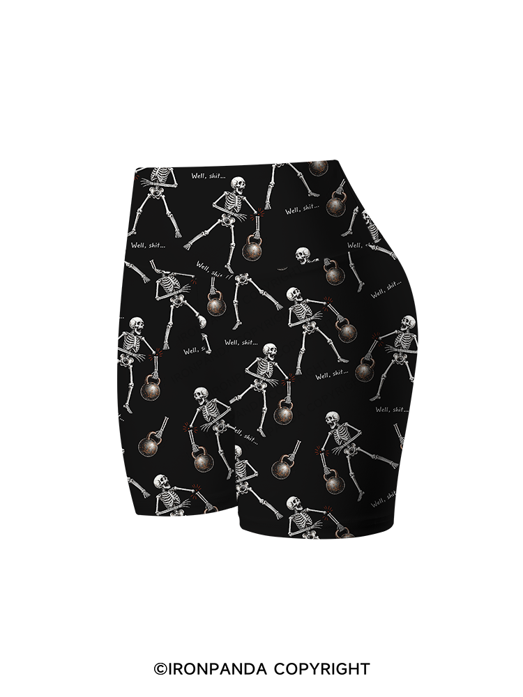 Well Shit... Printed Yoga Cycling Shorts