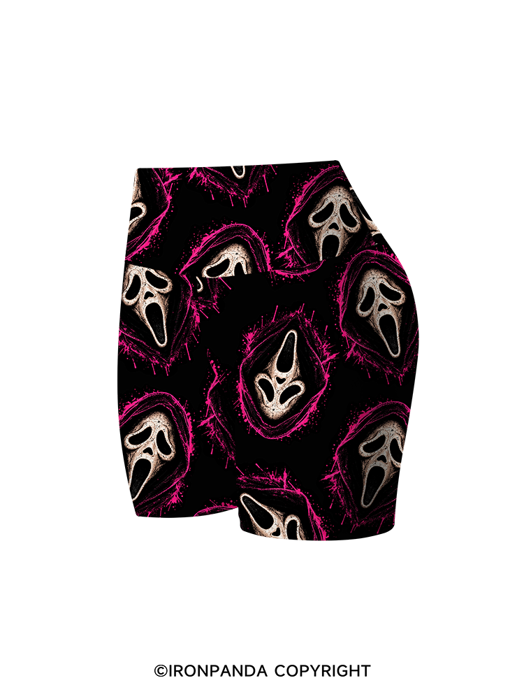 Ghost face Printed Yoga Cycling Shorts