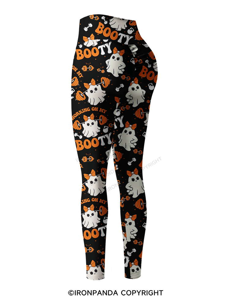 Working On My Booty Printed Yoga Pants