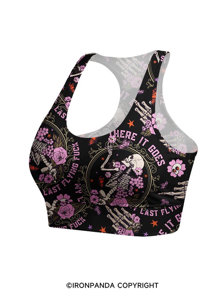 There It Goes My Last Flying Racerback Sports Bra