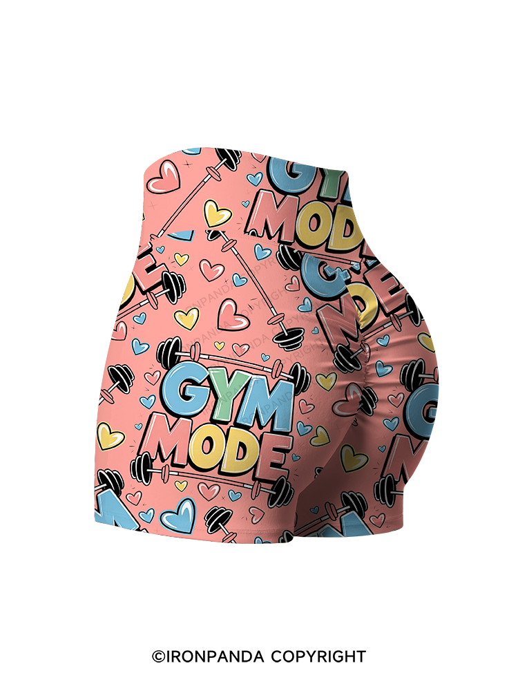 GYM MODE Printed Yoga Shorts