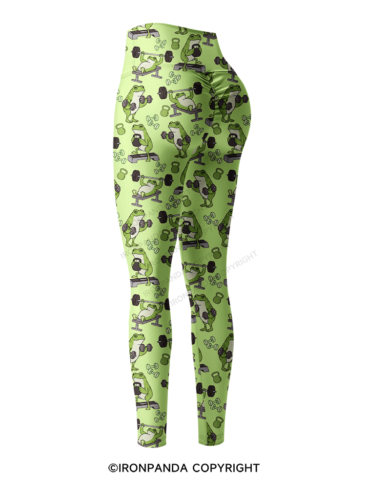 Frog Gym Printed Yoga Pants