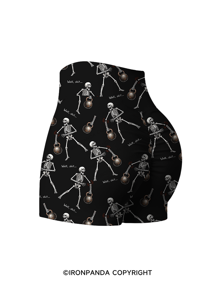 Well Shit... Printed Yoga Shorts