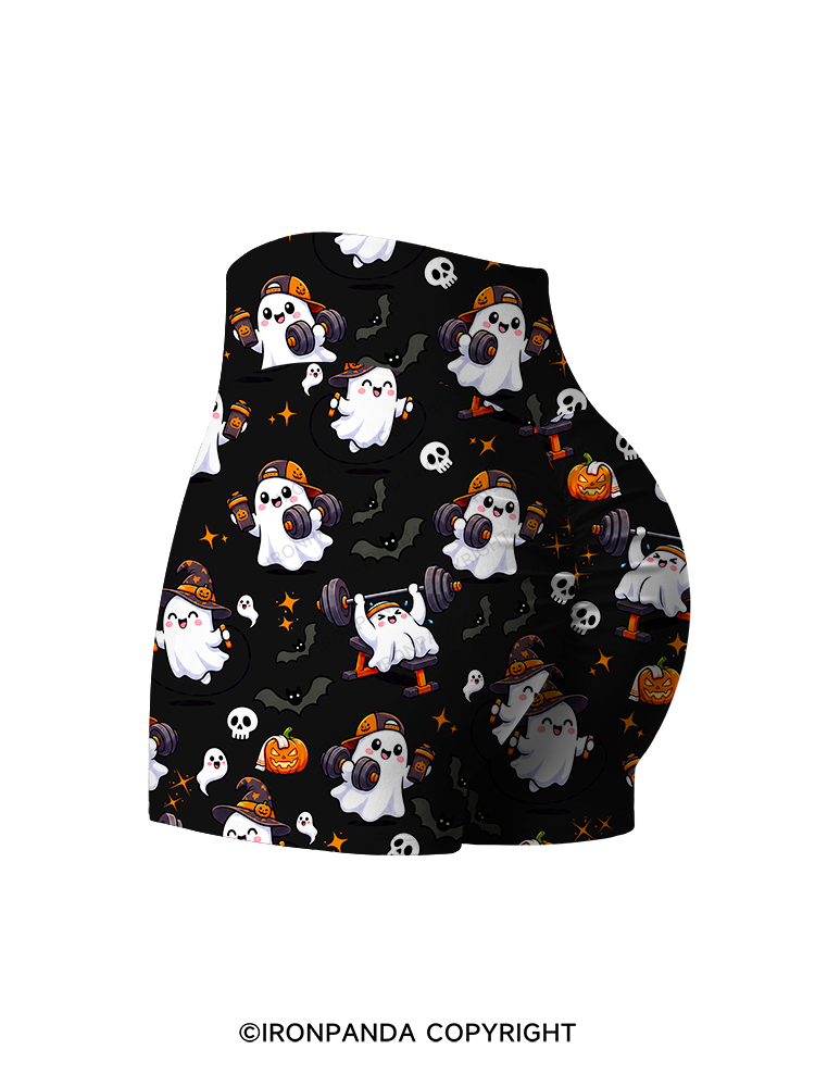 Cute Spooky Workout Printed Yoga Shorts