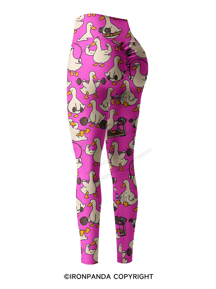 Quack Gym Printed Yoga Pants