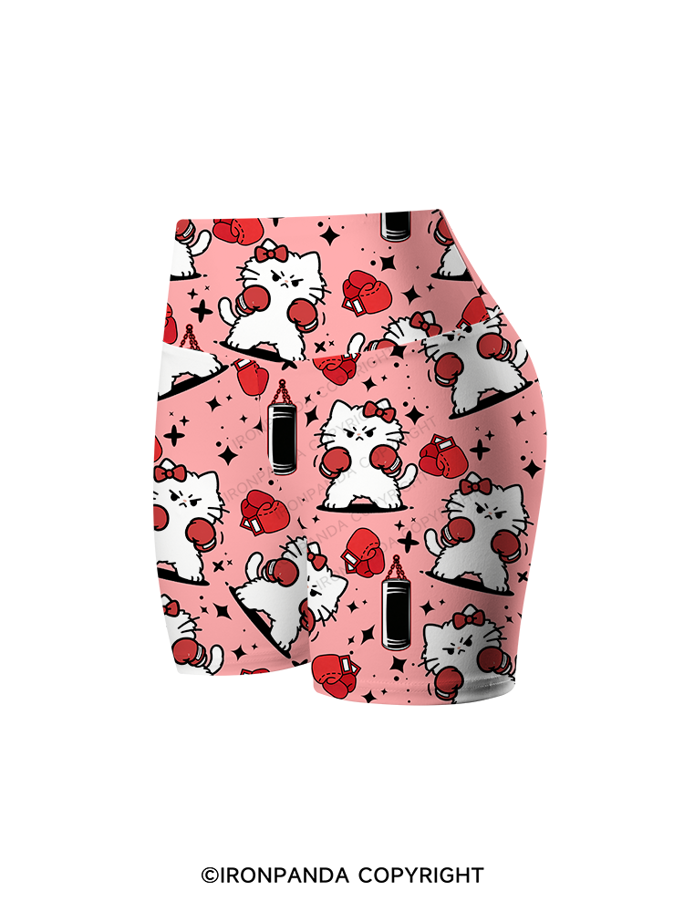 Tall Enough For Your Shins Printed Yoga Cycling Shorts