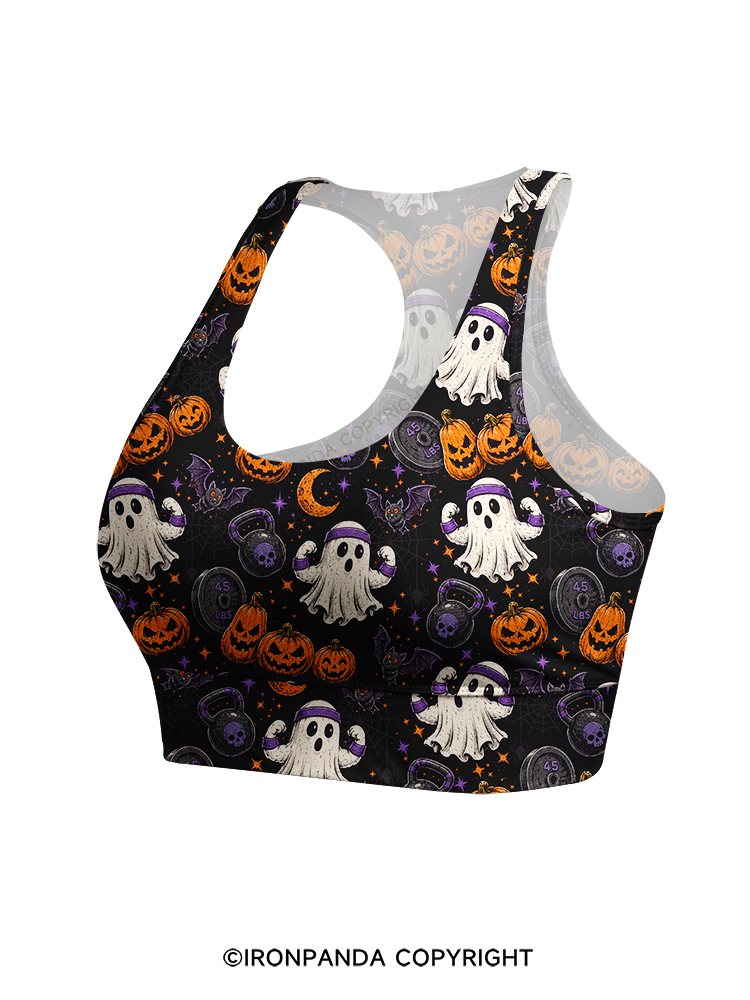 Creep It Lifting Halloween Racerback Sports Bra