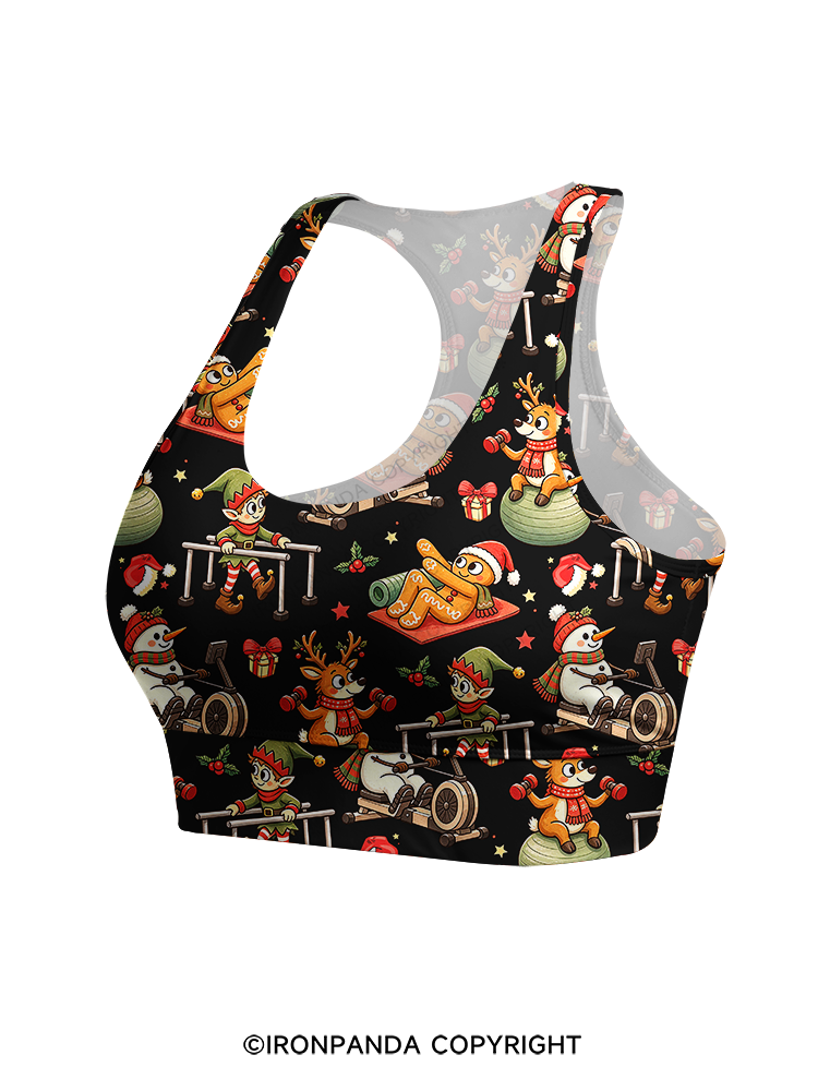 Physical Therapy Christmas Racerback Sports Bra