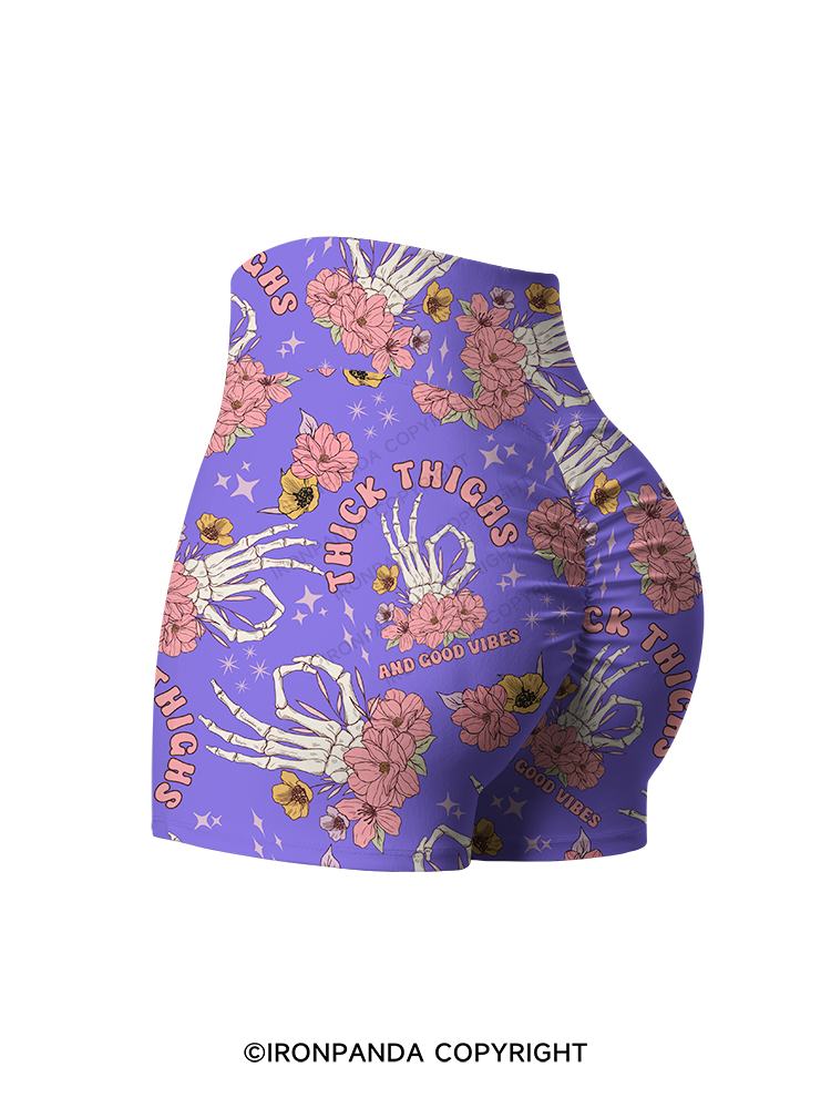 Funny Workout Printed Yoga Shorts