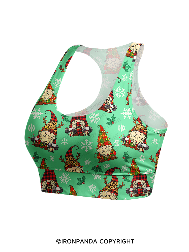 Fitness Christmas Elf Racerback Sports Bra