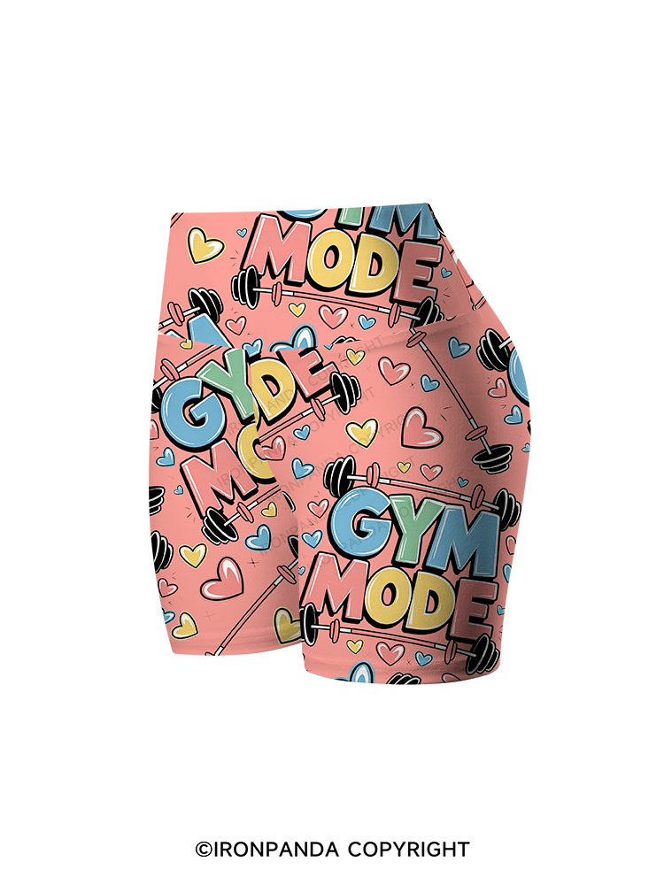 GYM MODE Printed Yoga Cycling Shorts