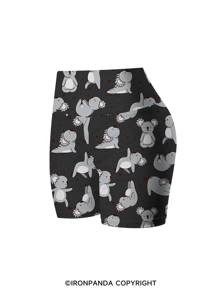 YOGA KOALAS Printed Yoga Cycling Shorts