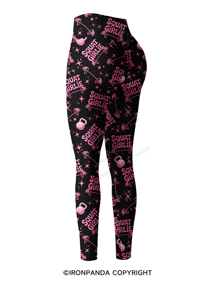 SQUAT GIRLIE Printed Yoga Pants