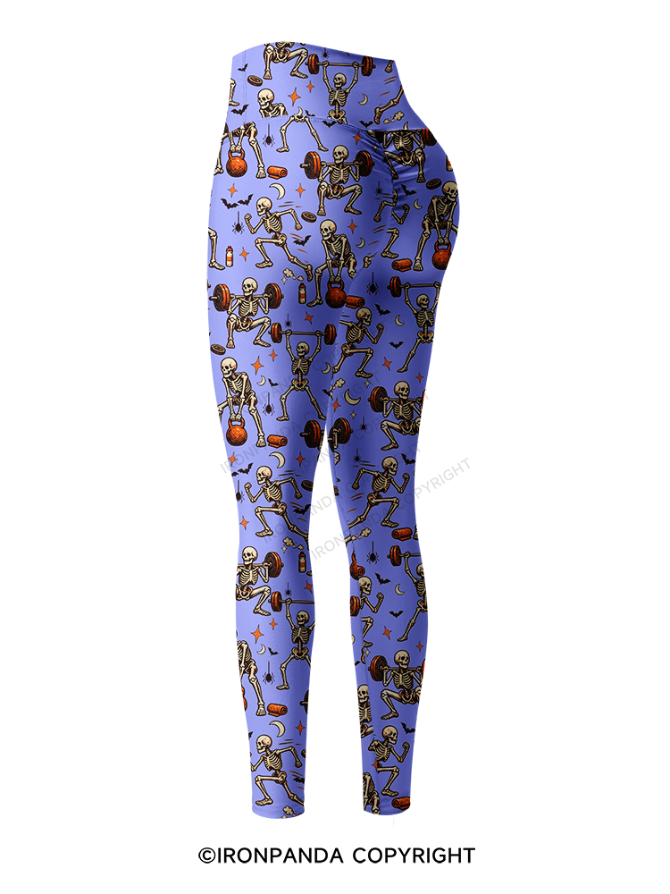 Spooky Exercise Printed Yoga Pants
