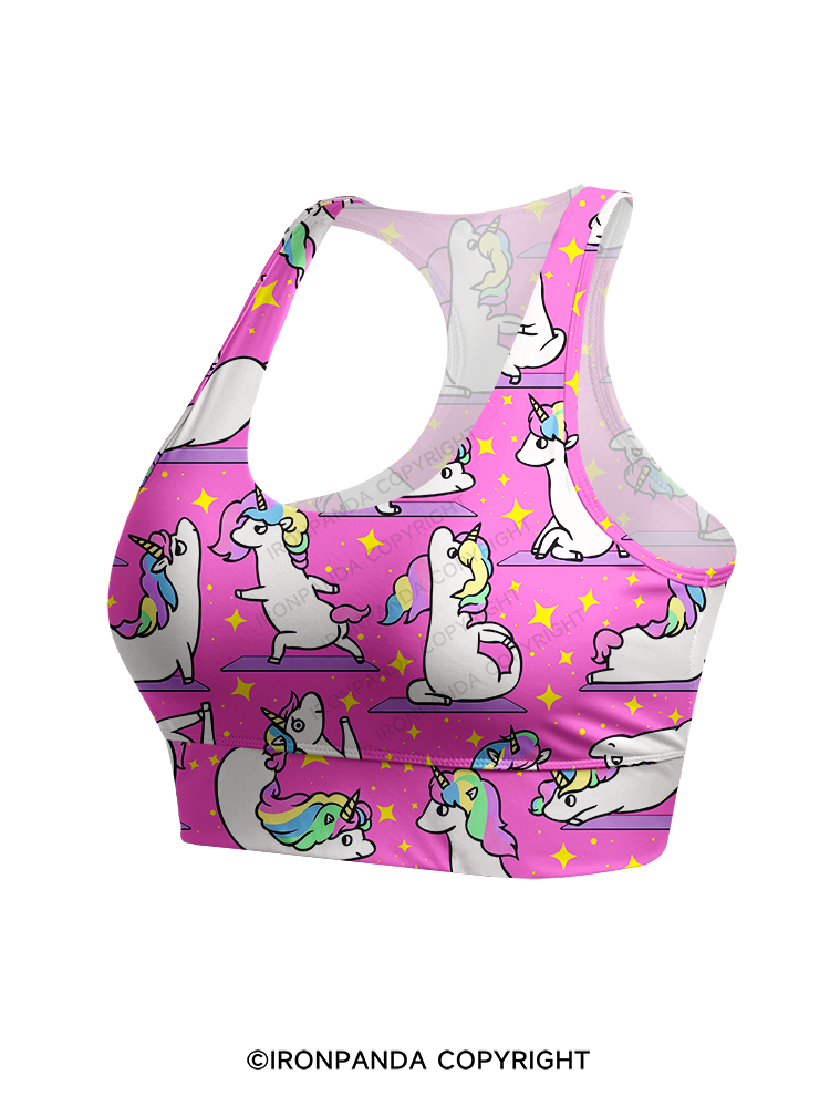 MAGICAL UNICORN STRETCH CLASS Racerback Sports Bra