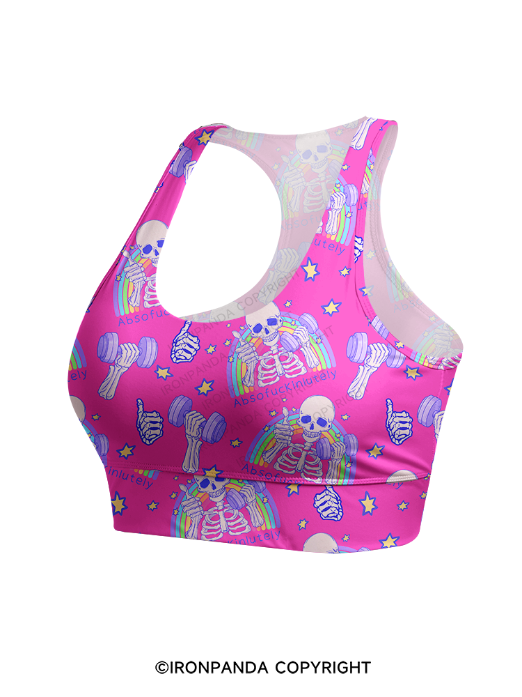 ABSOFUCKINLUTELY GYM  Racerback Sports Bra