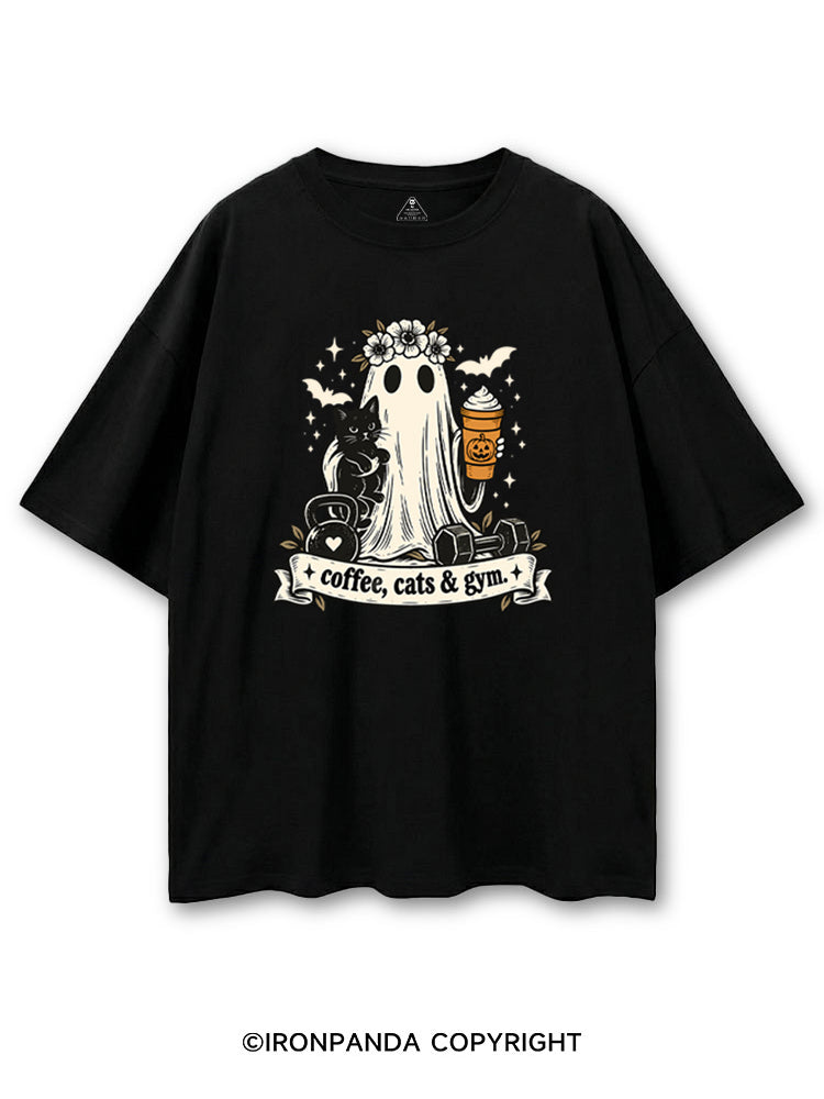 COFFEE, CATS & GYM HAPPY HALLOWEEN COTTON PUMP COVER