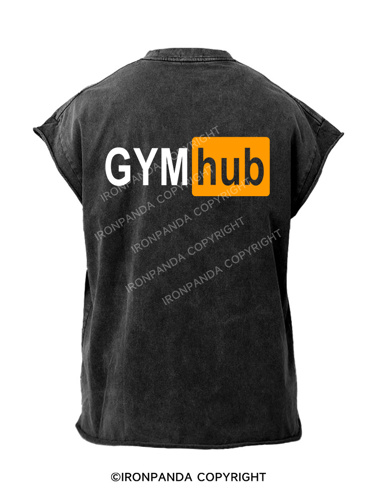 Gym Hub  Back Printed Cut Off Tank