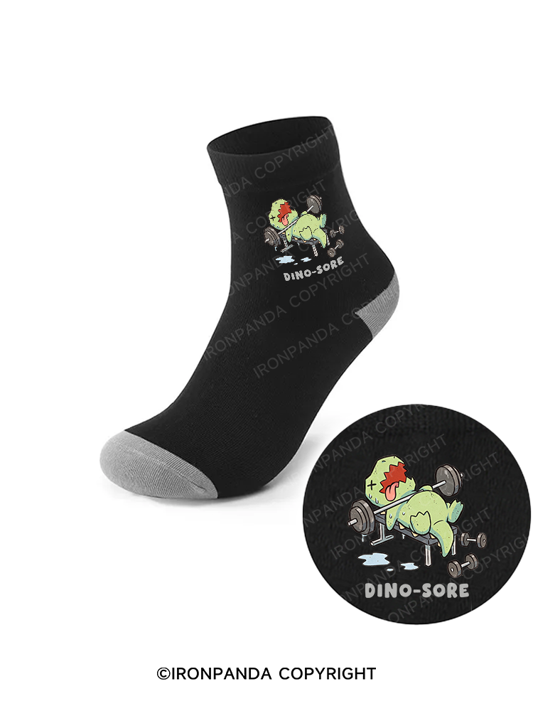 DINO-SORE FUNNY Crew Socks