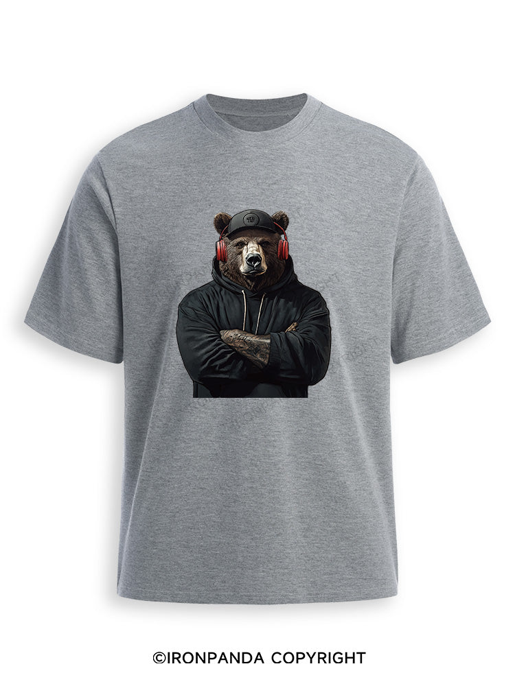 Bear with headphones Ultra Soft Heather T-Shirt