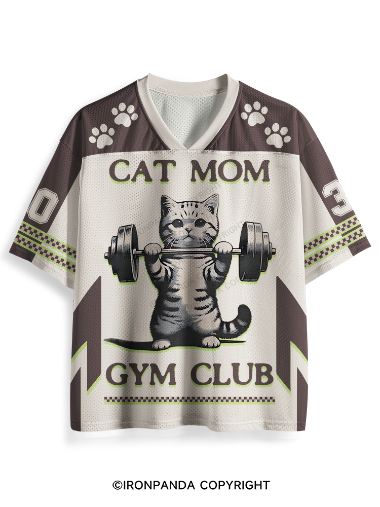 cat mom gym club Mesh Jersey