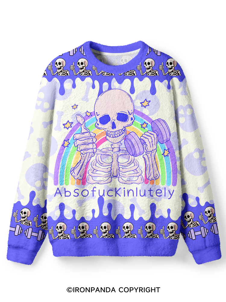 ABSOFUCKINLUTELY GYM Ugly Fuzzy Fleece Sweater