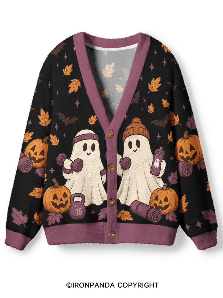 Cute Cat Lifting Ugly Cardigan Sweater（副本）