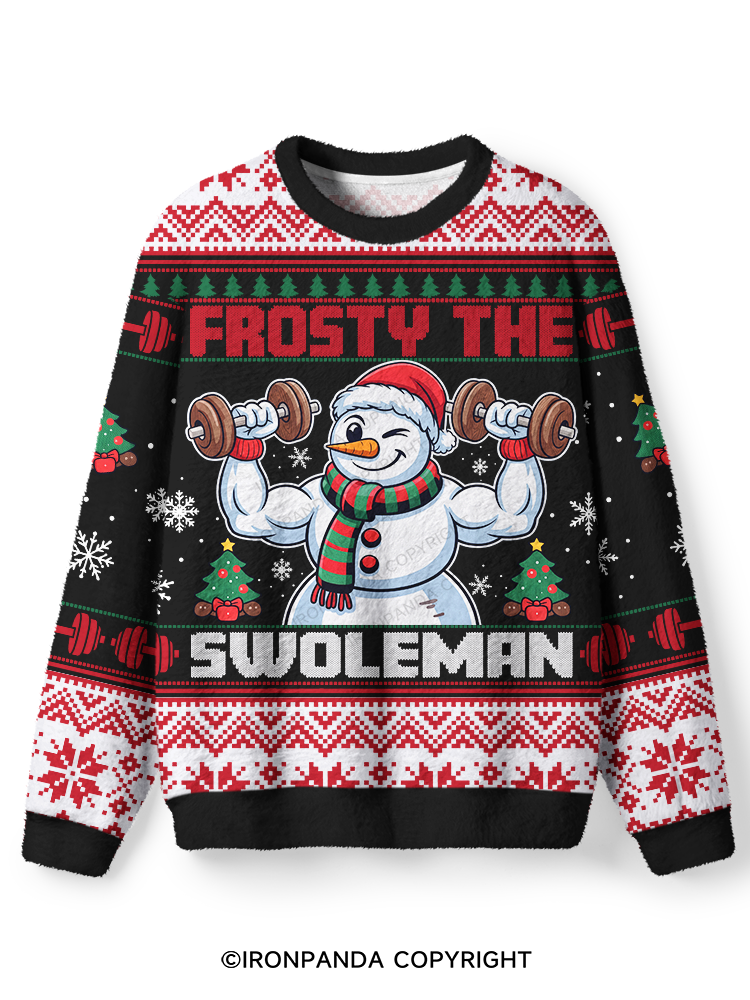 Frosty Swoleman Ugly Fuzzy Fleece Sweater