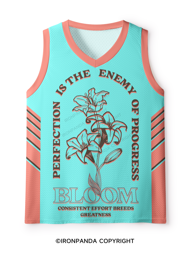 PERFECTION IS THE ENEMY OF PROGRESS Mesh Tank Top