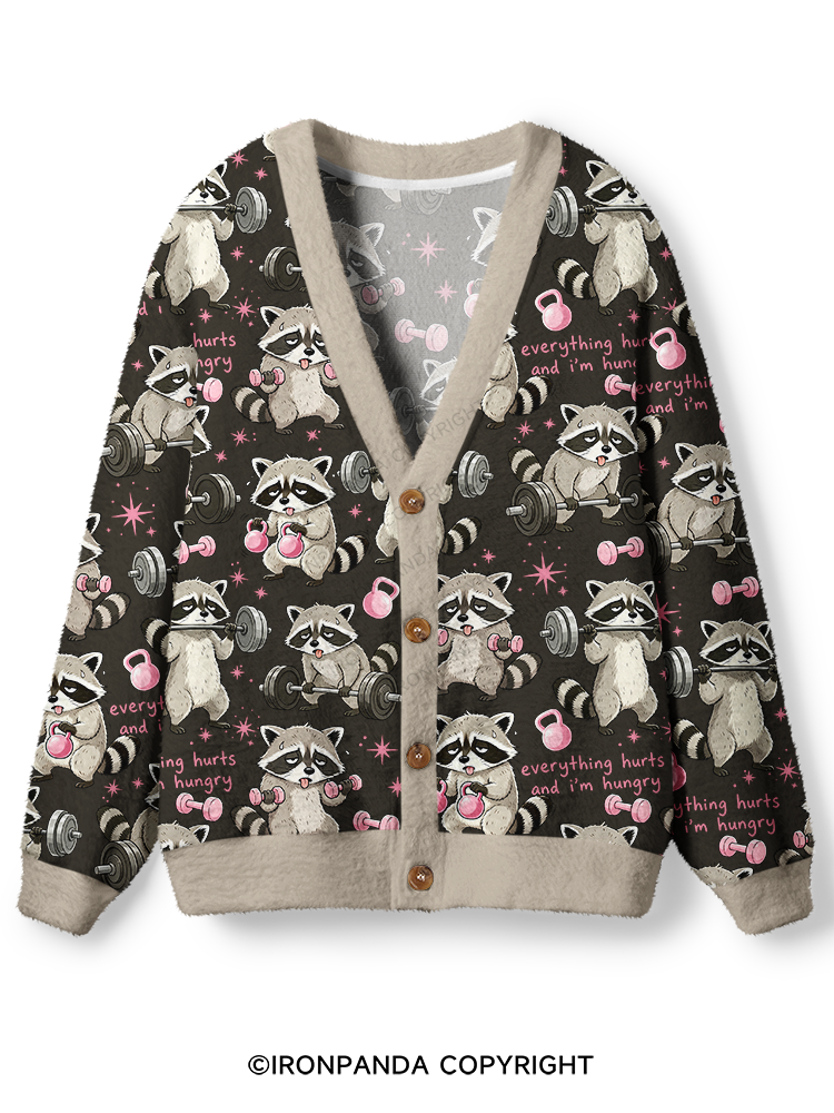 Everything Hurts And I‘m Hungry Ugly Cardigan Sweater