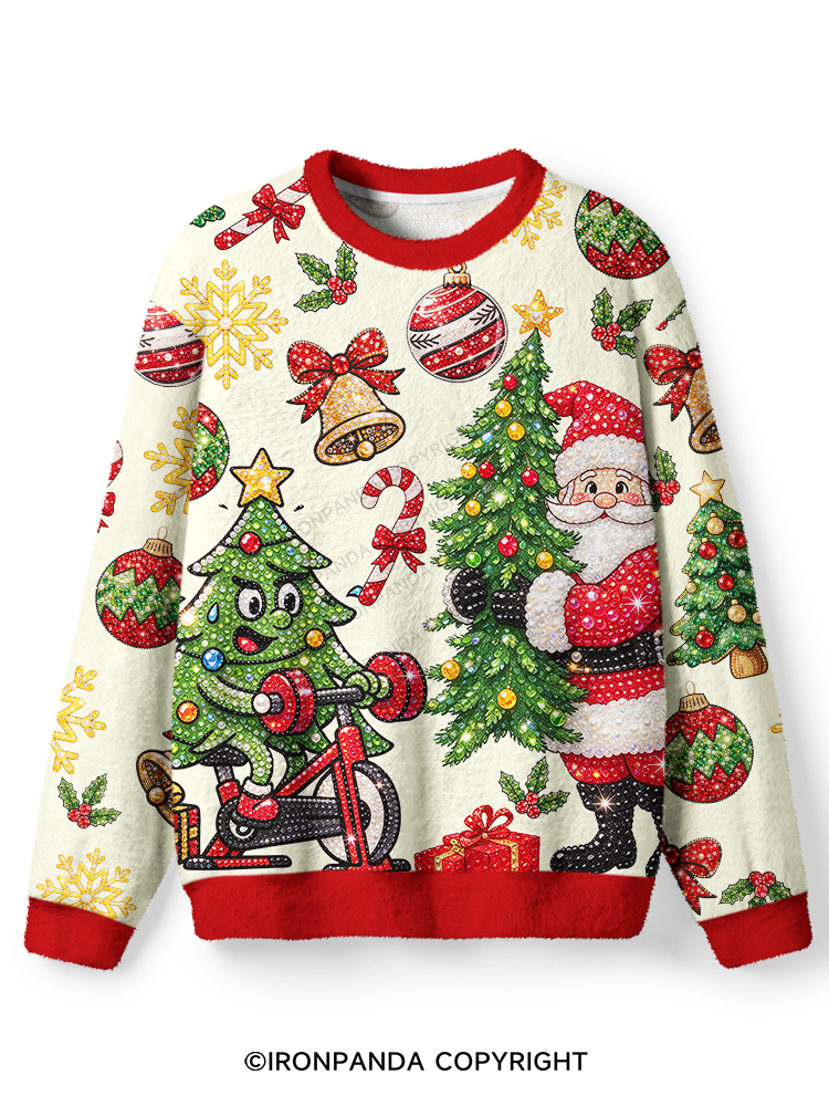 FITNESS SANTA'S CHRISTMAS SEASON Ugly Fuzzy Fleece Sweater