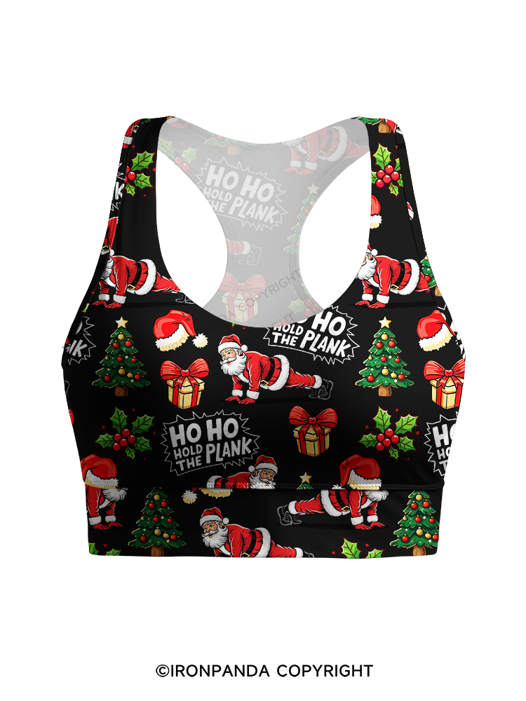 Ho Ho Hold the Plank Racerback Sports Bra