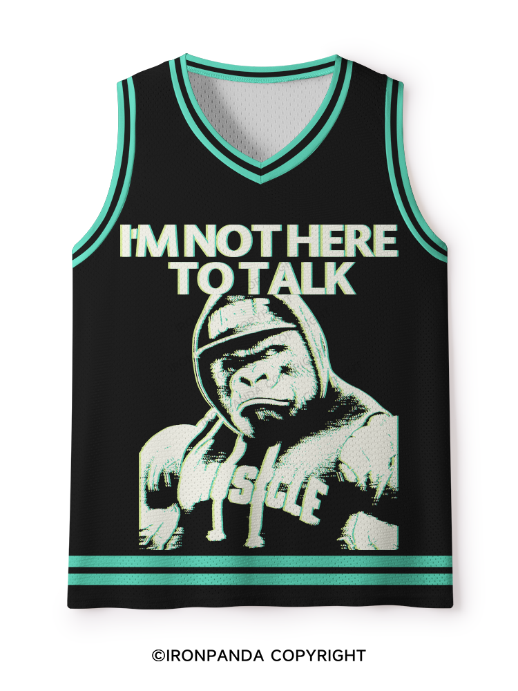 I'M NOT HERE TO TALK GORILLA Mesh Tank Top