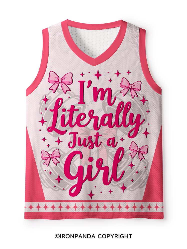 I'M LITERALLY JUST A GIRL Mesh Tank Top