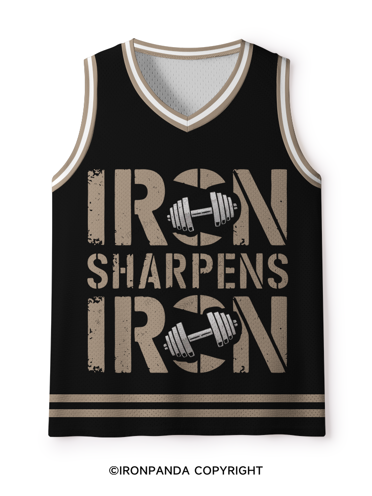IRON SHARPENS Mesh Tank Top