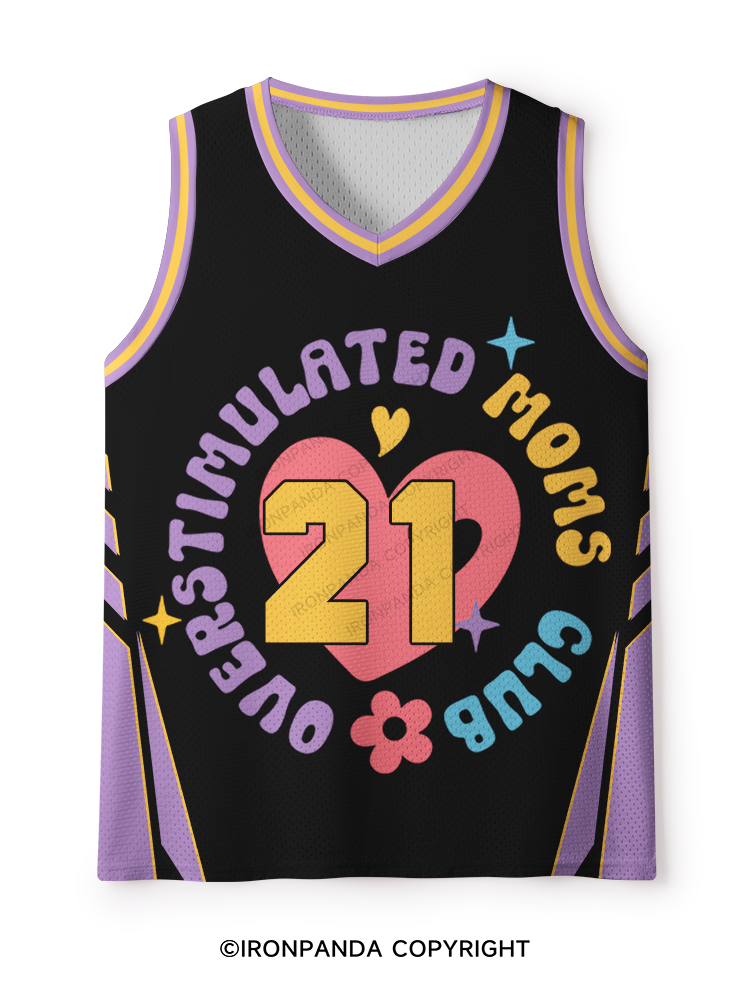 OVER STIMULATED MOMS CLUB Mesh Tank Top