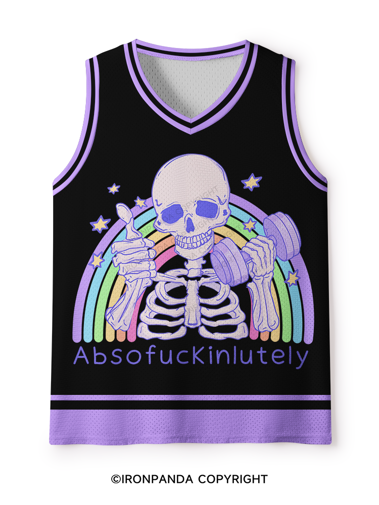 ABSOFUCKINLUTELY GYM SKELETON Mesh Tank Top