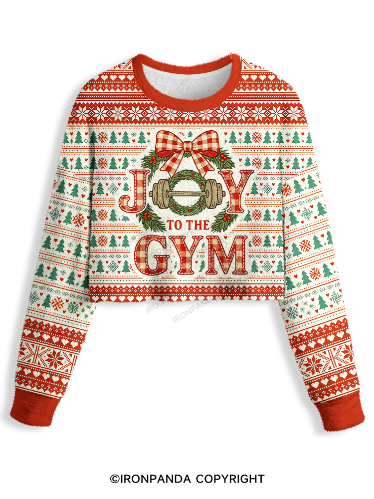 JOY TO THE GYM Crop Ugly Sweater