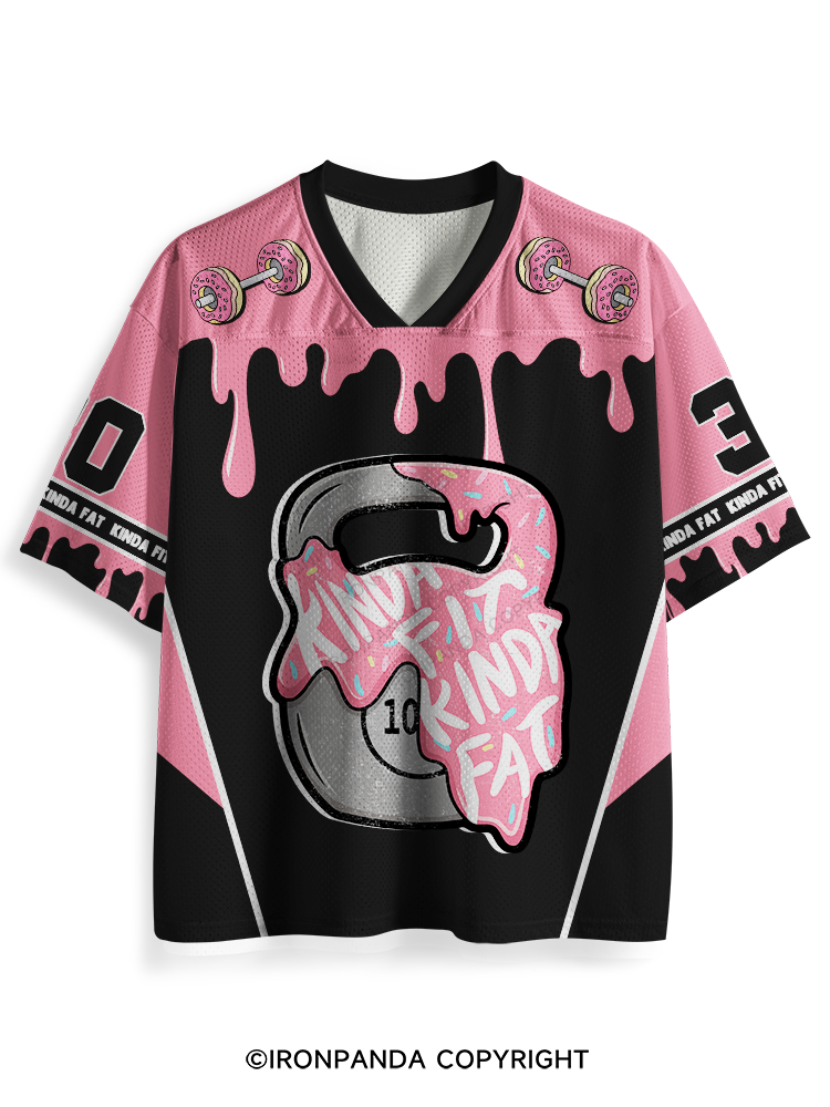 kinda fit sorta fat Kettlebell Mesh Jersey