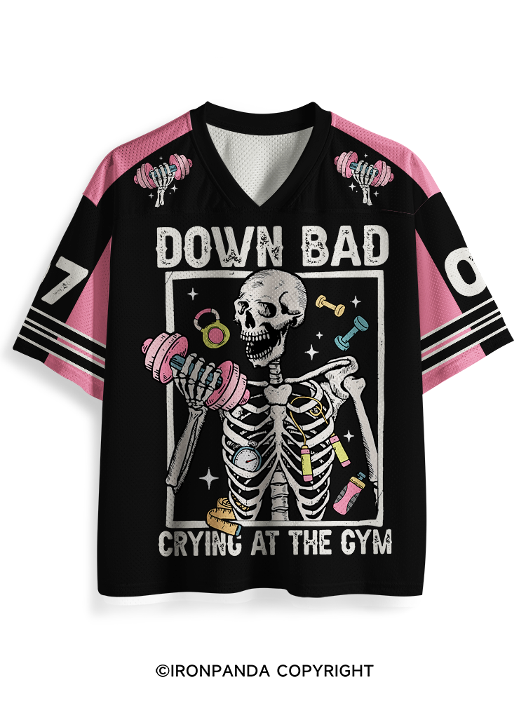 Down Bad Crying At The Gym Skeleton Mesh Jersey