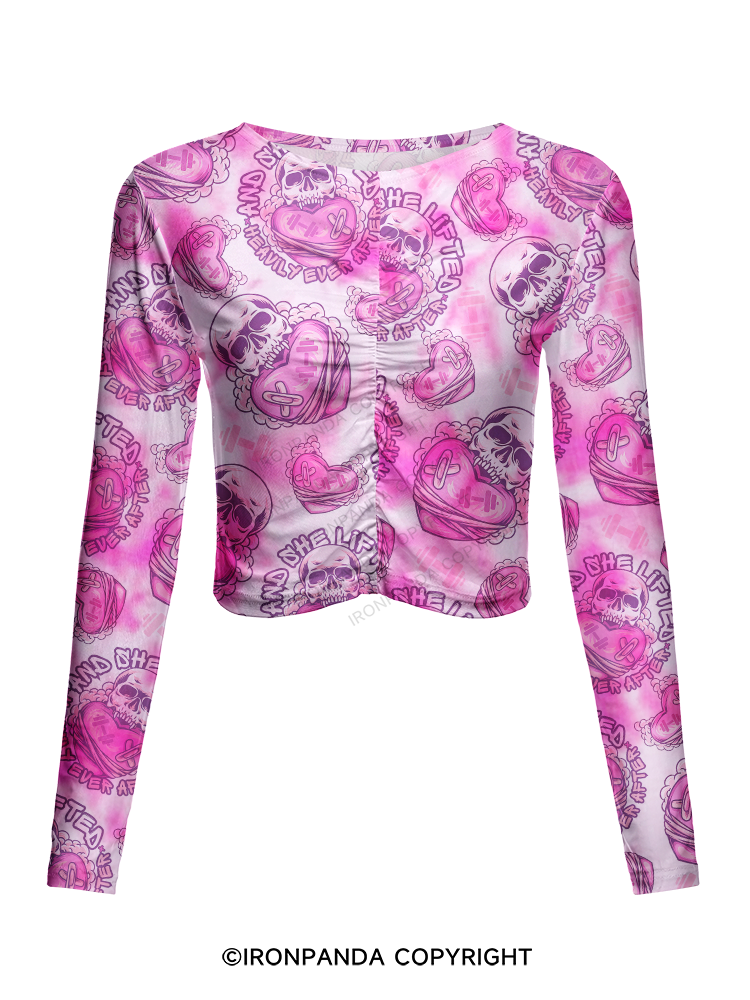 And She Lifted Heavily Ever After Mesh Long Sleeve Top